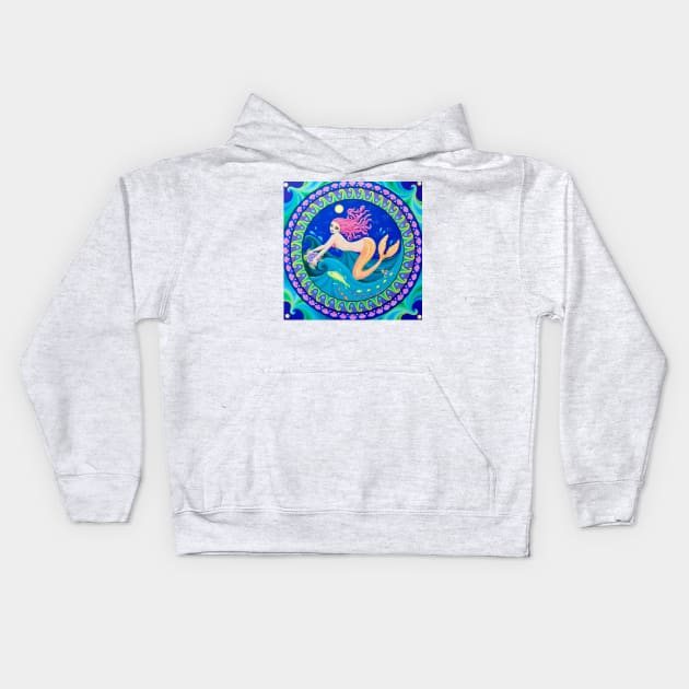 The Magical Midnight Mermaid Kids Hoodie by SoozieWray